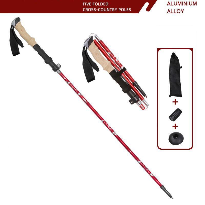 Adjustable Walking Stick Trekking Aluminum alloy Climbing Stick